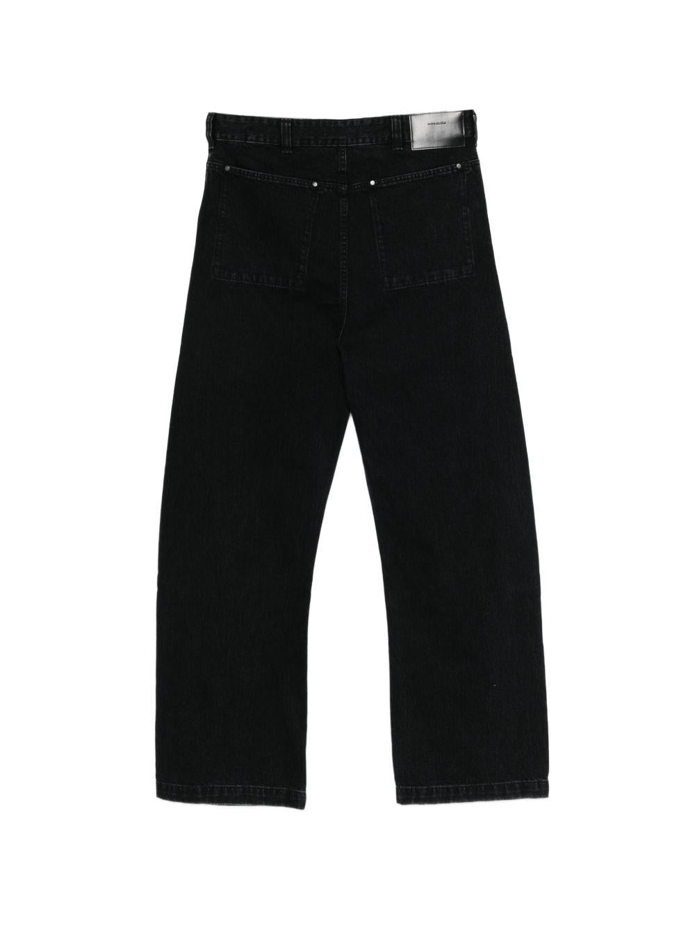 Jeans a gamba larga in nero Entire studios - unisex 