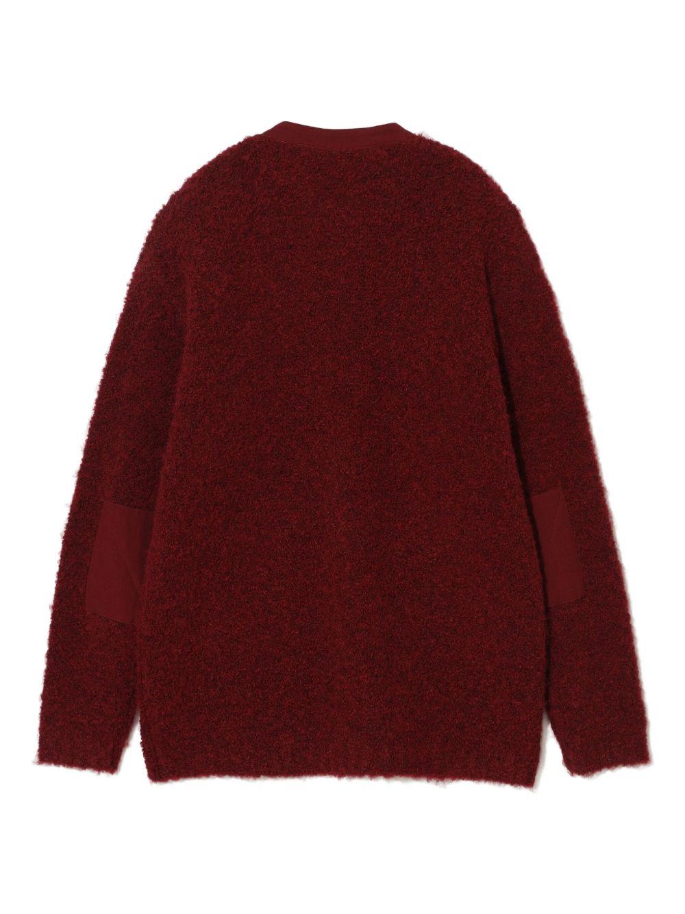 Cardigan girocollo in rosso Undercover - uomo 