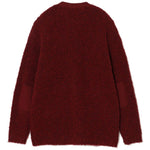 Cardigan girocollo in rosso Undercover - uomo 