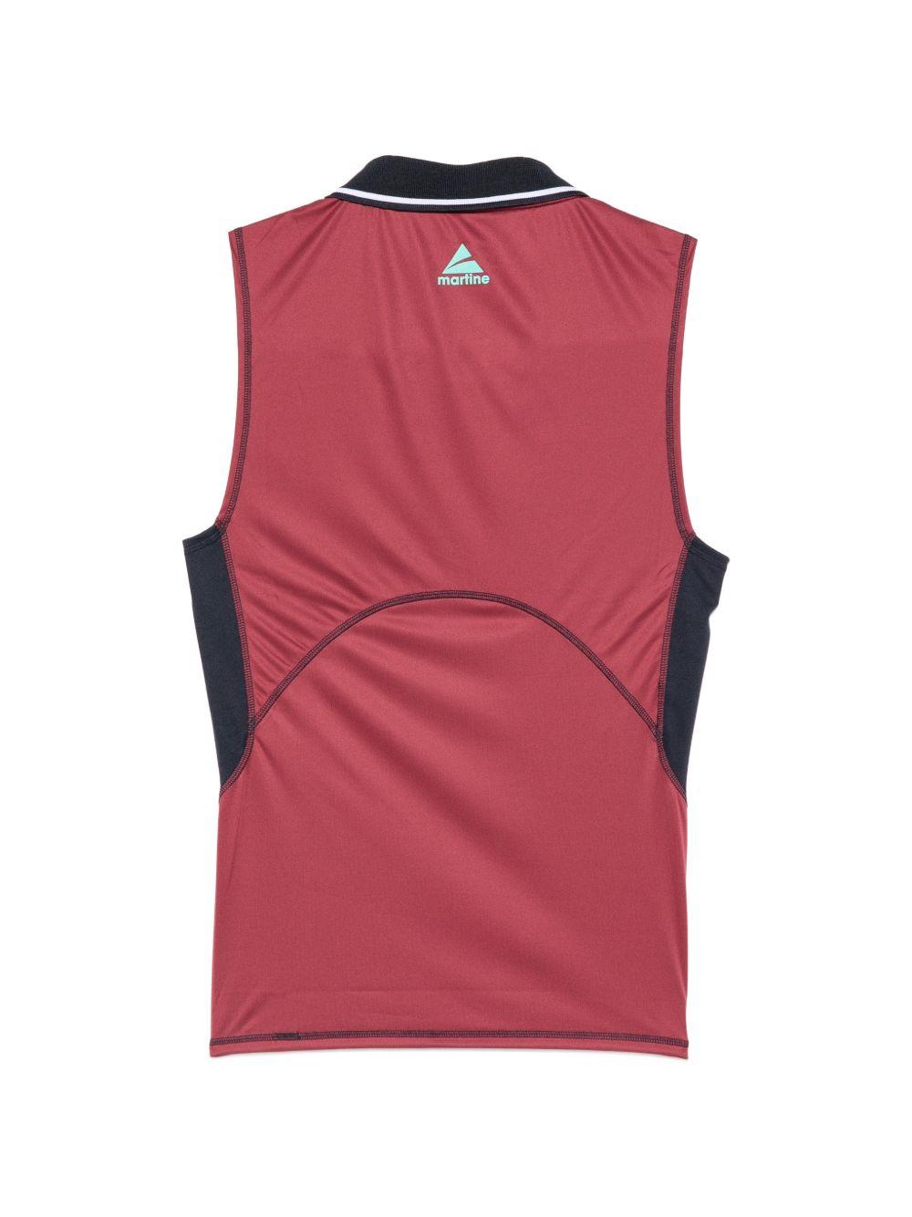 Canotta con stampa logo in borgogna Martine rose - unisex 