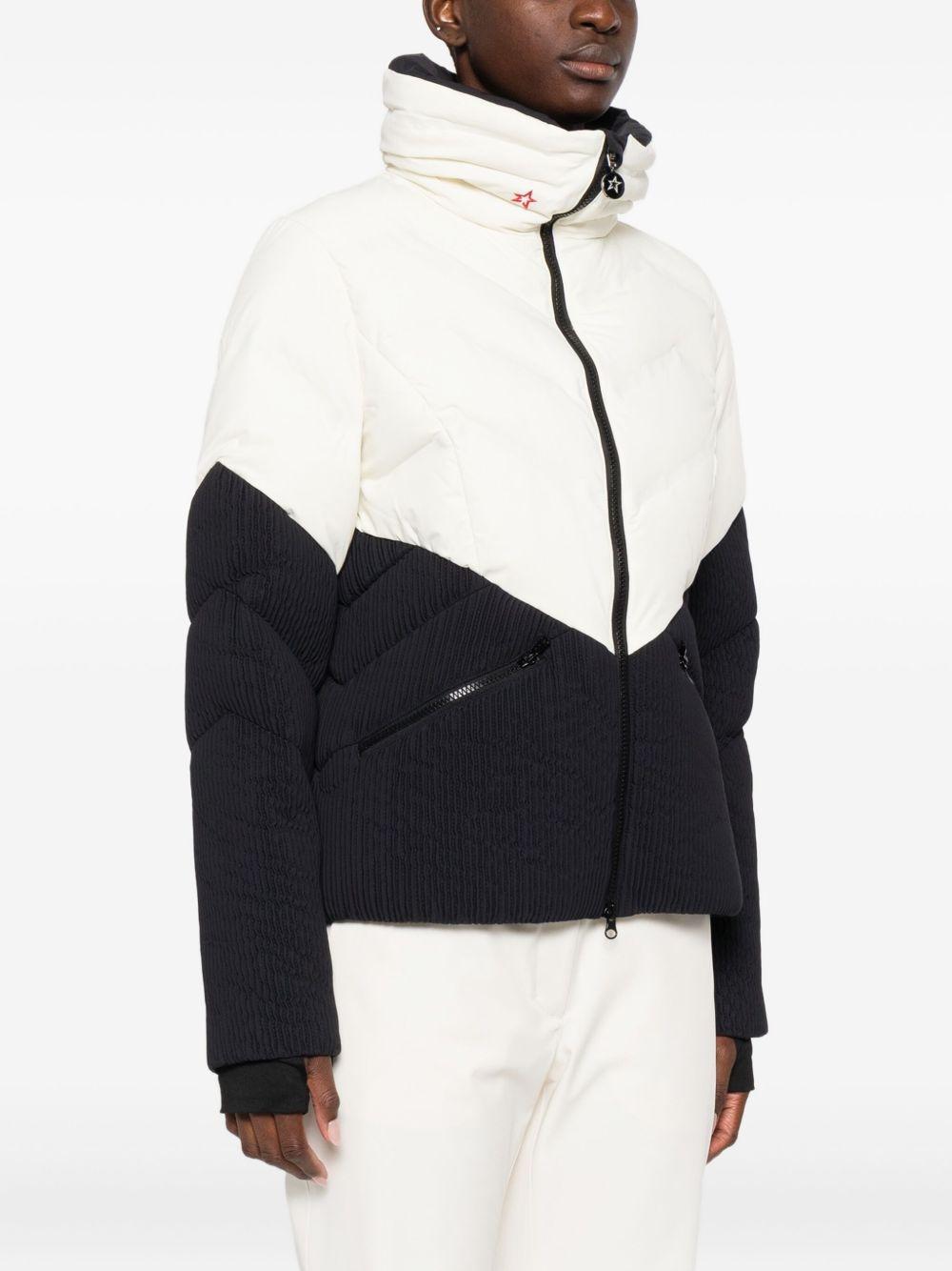Giacca da sci bicolore in bianco e nero Perfect moment - donna 