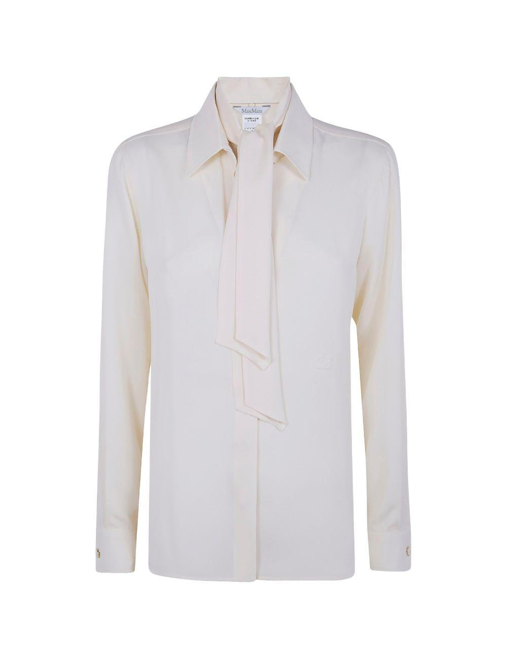 Camicia Colmo con collo lavalliere in avorio Max Mara - donna 