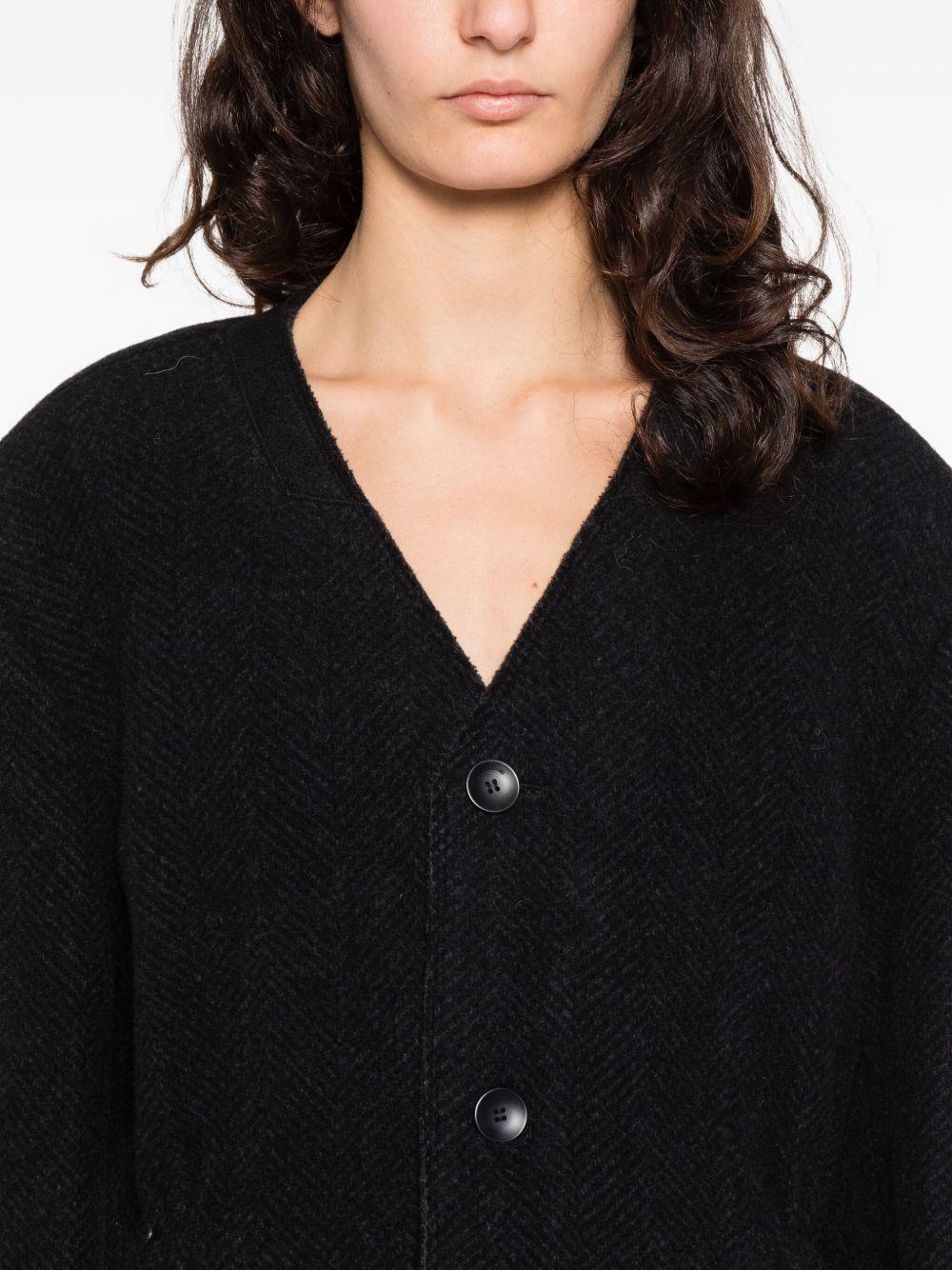 Cappotto senza colletto in nero Alexander wang - donna 