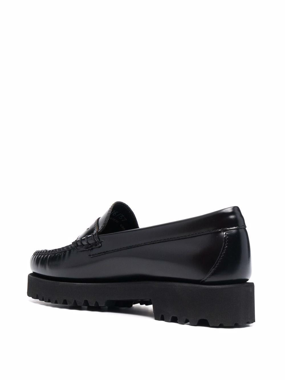Mocassini con effetto lucido in nero Gh bass - donna 