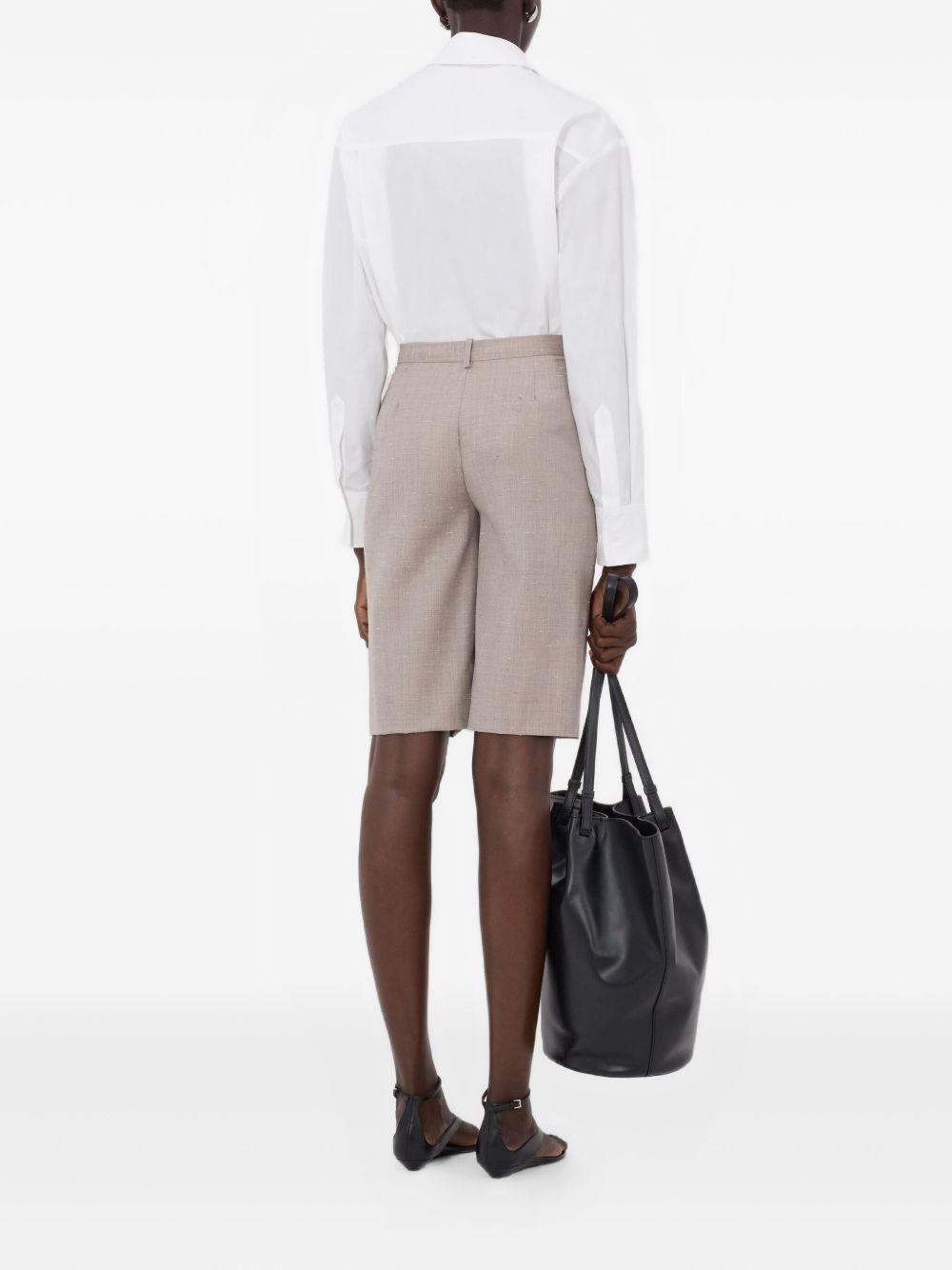 Shorts al ginocchio in beige Loulou de saison - donna 