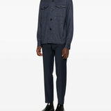 Giacca-camicia con bottoni in blu Harris wharf london - uomo 