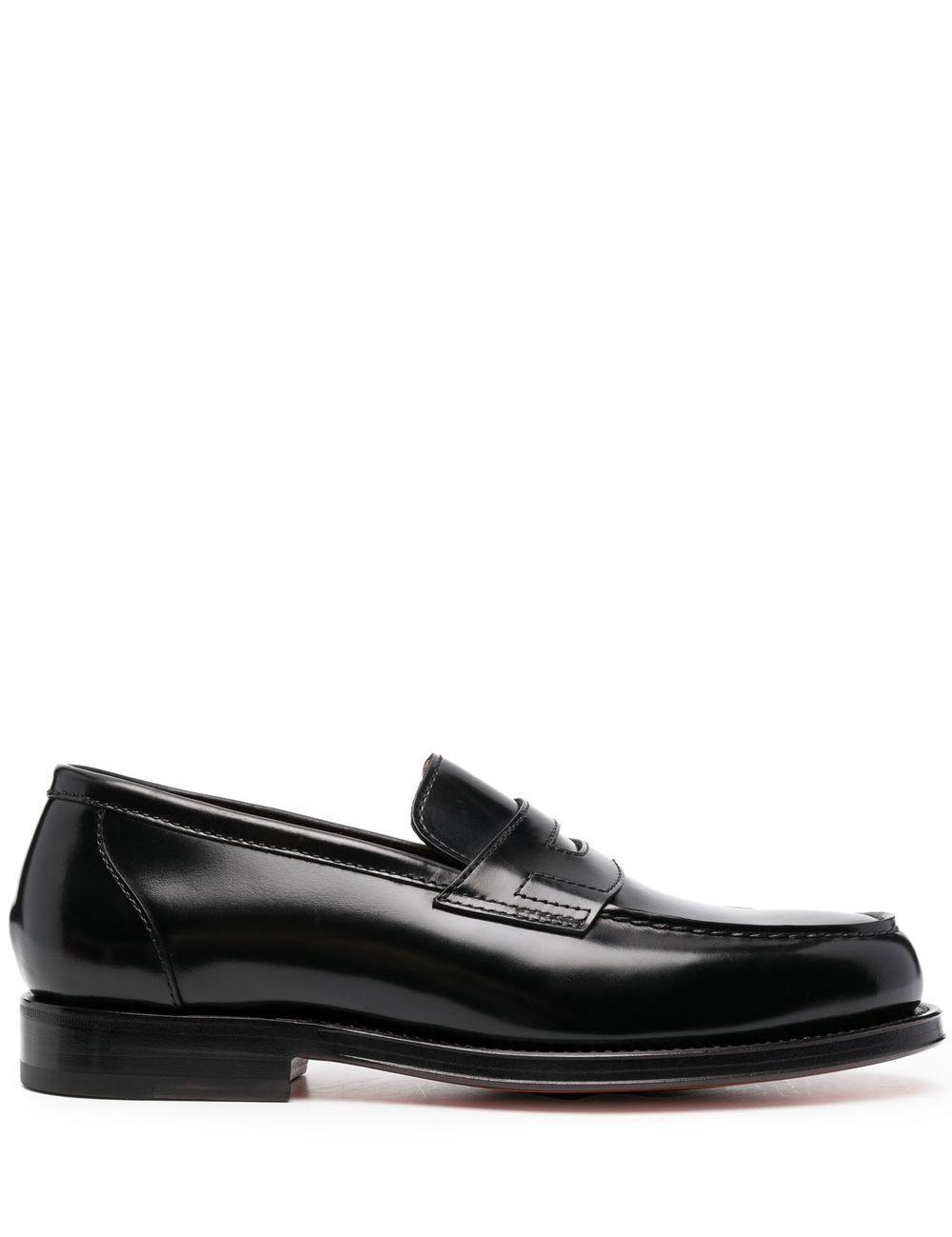 Mocassini gunter  in nero Santoni - uomo 