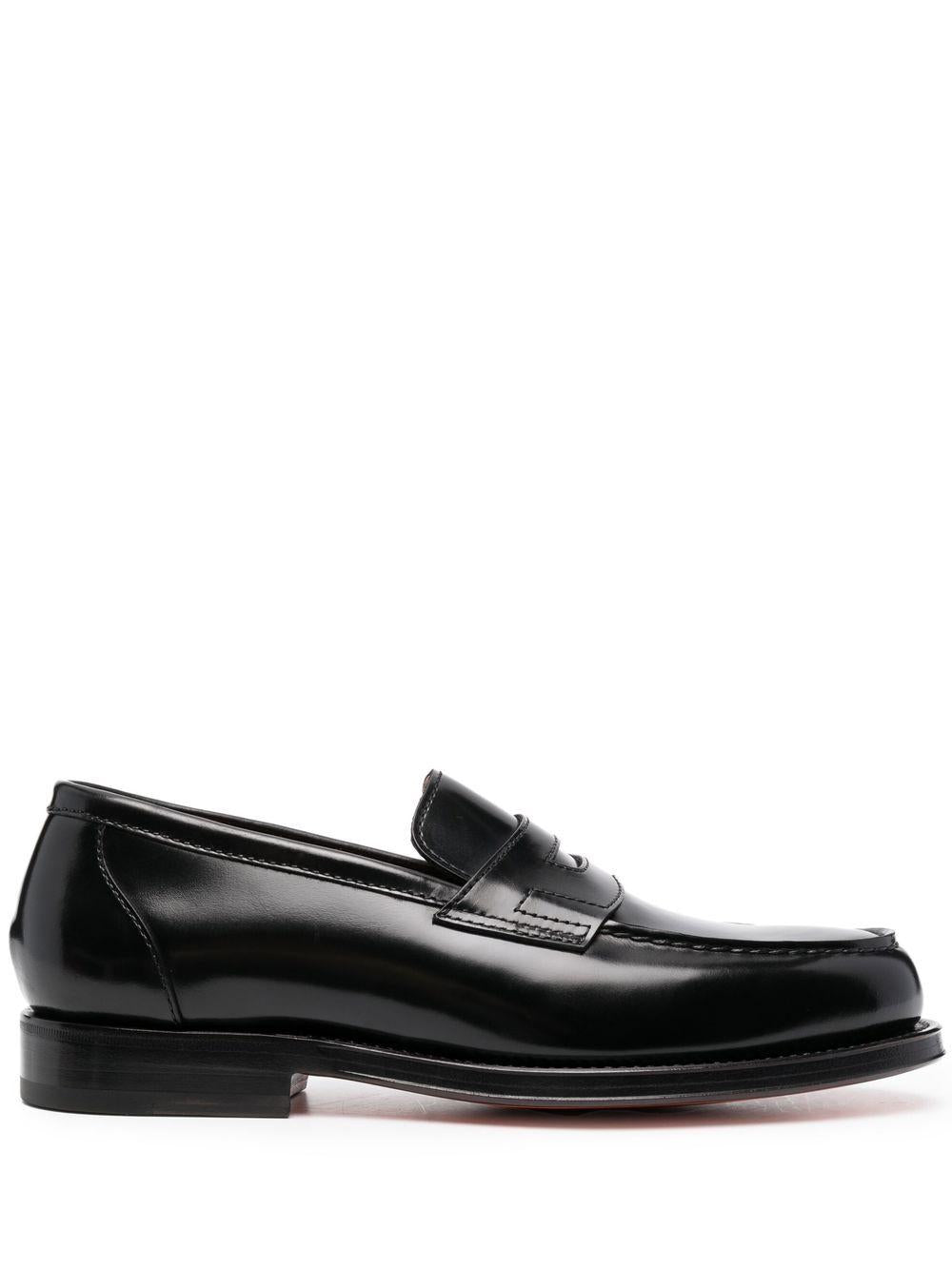 Mocassini gunter  in nero Santoni - uomo 