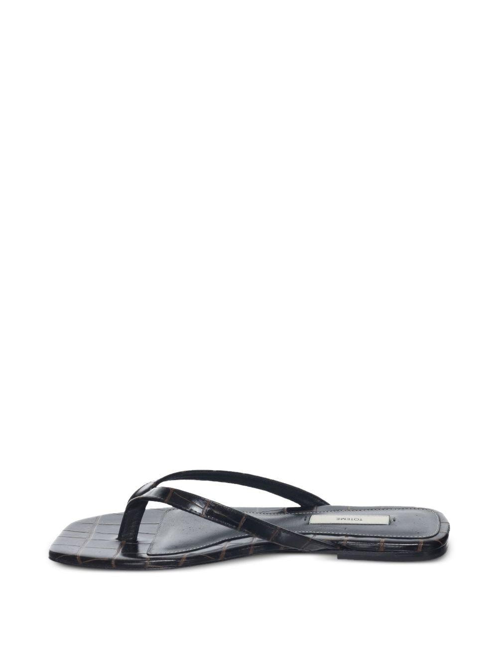 Sandali infradito in marrone cocco toteme - donna 