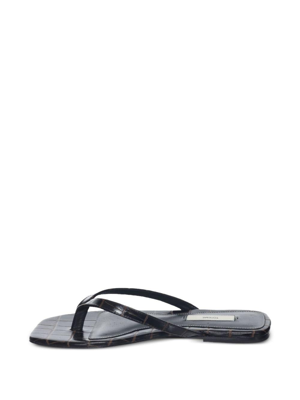 Sandali infradito in marrone cocco toteme - donna 