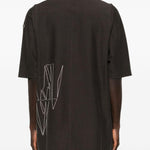T-shirt a maniche corte jumbo in grigio Rick Owens x Moncler - unisex 
