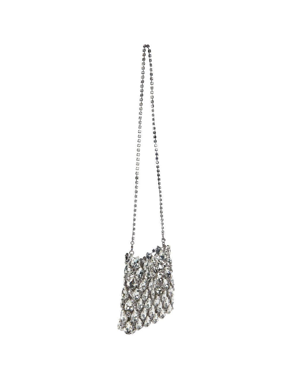 Borsa a tracolla chainmail in argento Self-Portrait - donna 