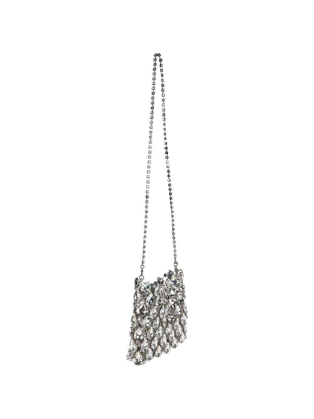 Borsa a tracolla chainmail in argento Self-Portrait - donna 