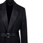 Blazer con cintura in nero Victoria beckham - donna 