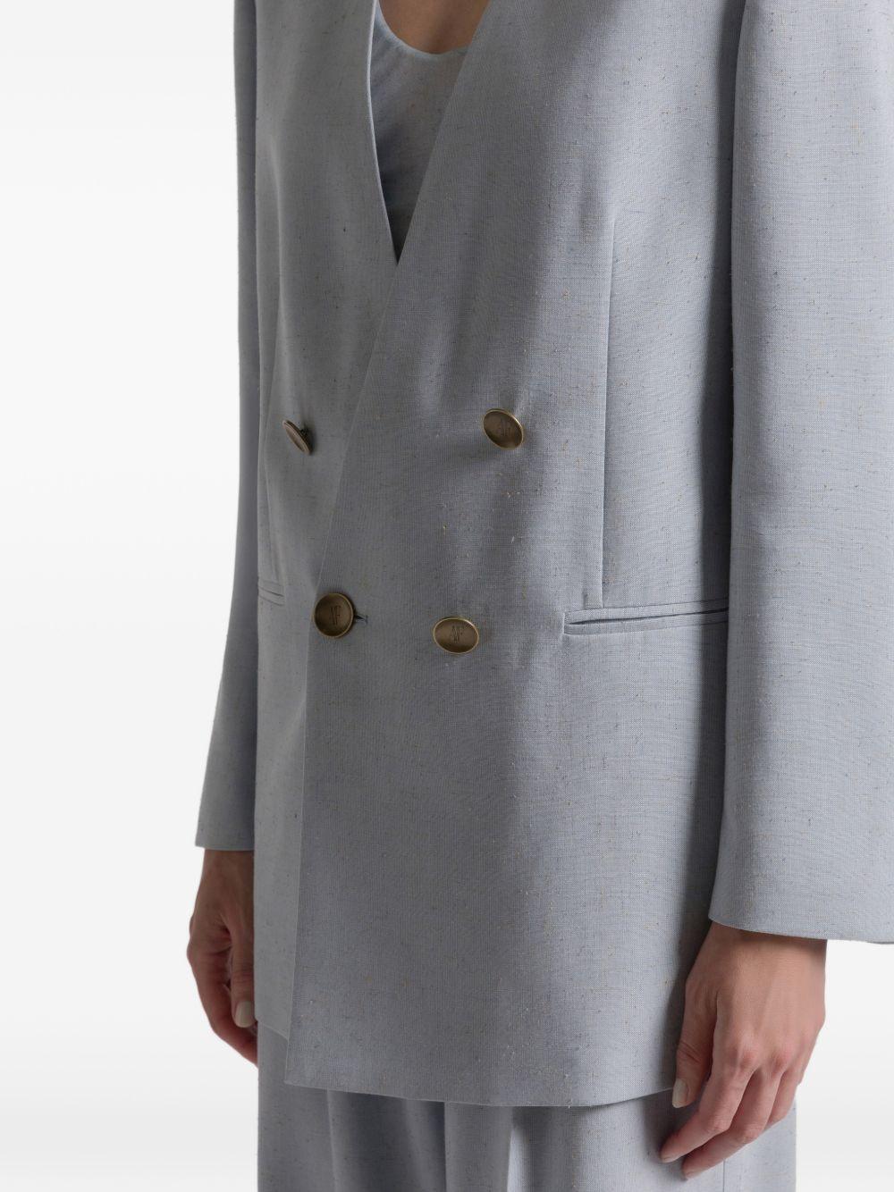 Giacca doppiopetto senza revers in azzurro chiaro Alberta Ferretti - donna 