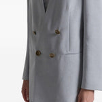 Giacca doppiopetto senza revers in azzurro chiaro Alberta Ferretti - donna 
