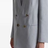 Giacca doppiopetto senza revers in azzurro chiaro Alberta Ferretti - donna 