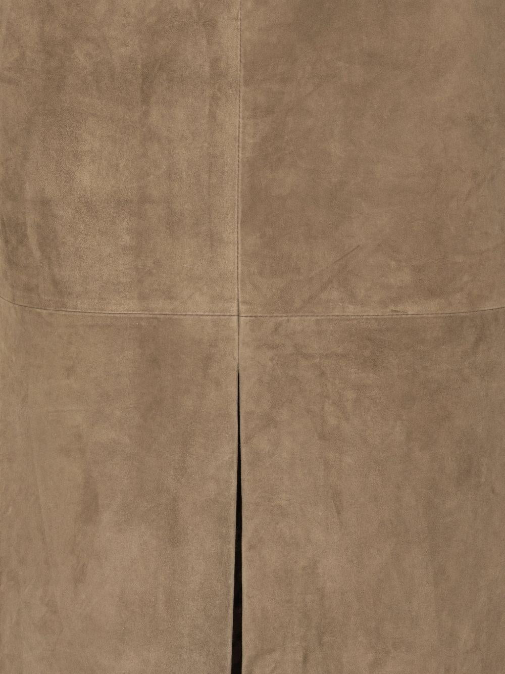 Gonna midi con spacco in marrone Rotate - donna 