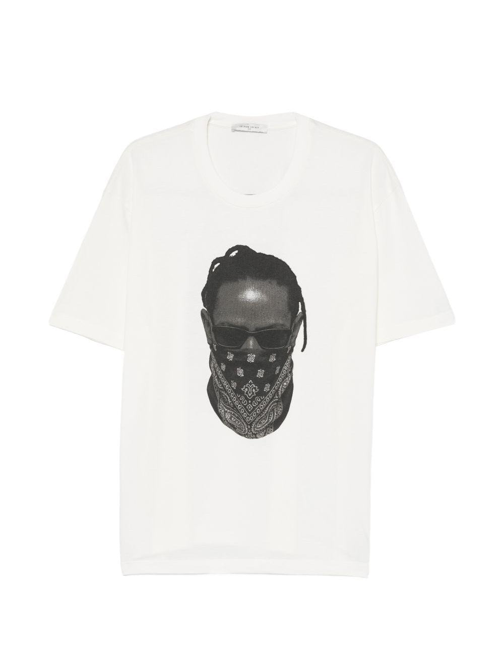 T-shirt con stampa in bianco Ih nom uh nit - uomo 
