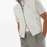 Gilet reversibile in biancoBrunello cucinelli - uomo 