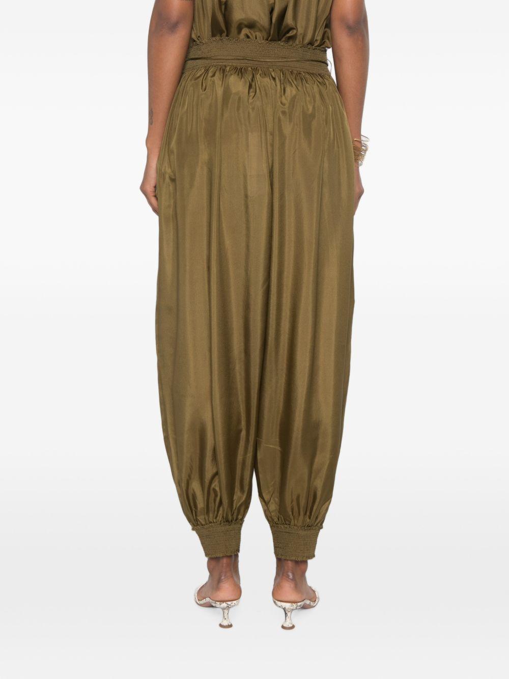 Pantaloni Mahon con coulisse in vita in verde Zimmermann - donna 
