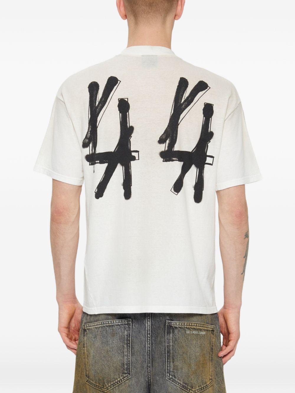 T-shirt in jersey in bianco 44 label group - uomo 
