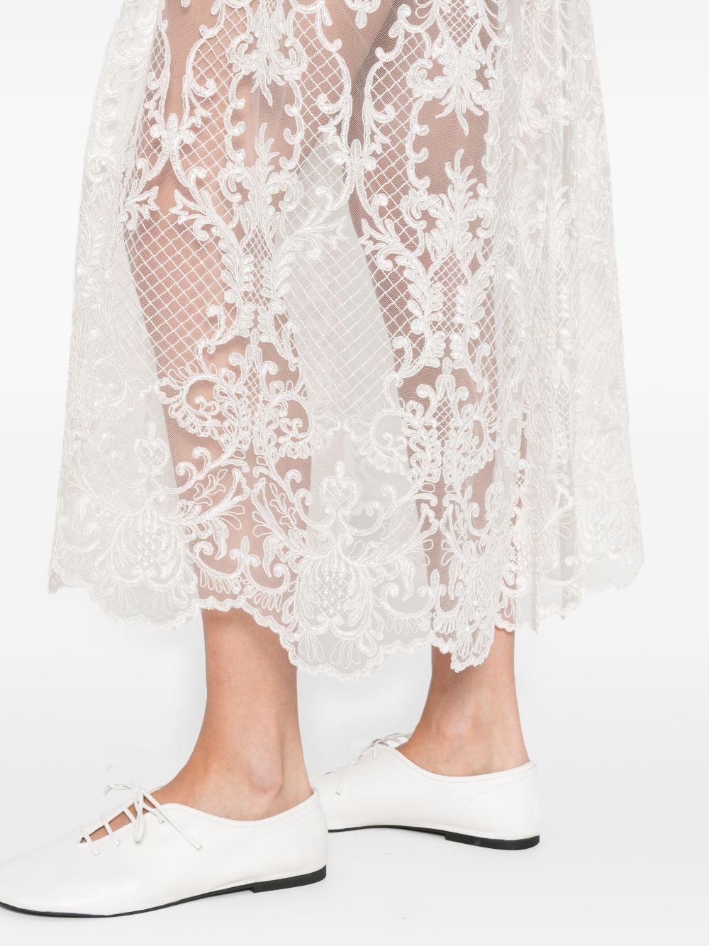 Gonna in pizzo in bianco Maurizio - donna 