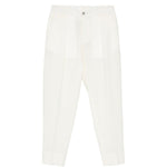 Pantaloni a pieghe con elastico in vita in bianco Briglia 1949 - donna 