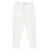 Pantaloni a pieghe con elastico in vita in bianco Briglia 1949 - donna 