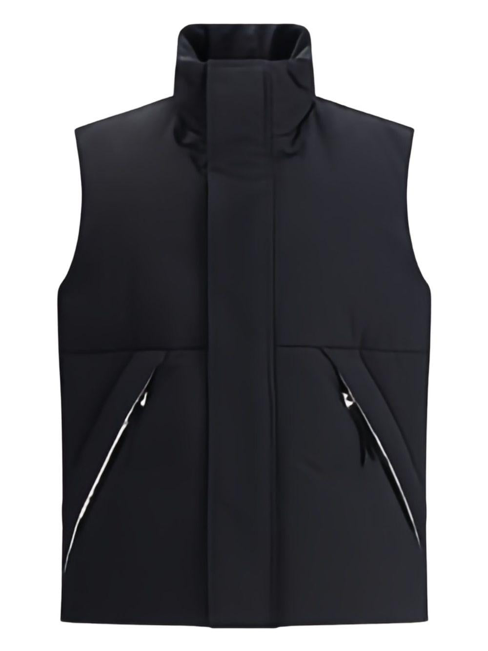 Gilet trapuntato con tasca con zip in nero Laminar - uomo 