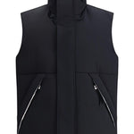 Gilet trapuntato con tasca con zip in nero Laminar - uomo 