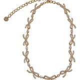 Collana con fiocco in oro Self-portrait - donna 