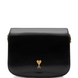 Borsa a spalla con logo in nero ami paris - unisex 