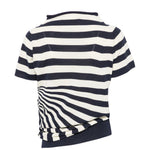 T-shirt a righe in bianco e blu Junya watanabe - donna 