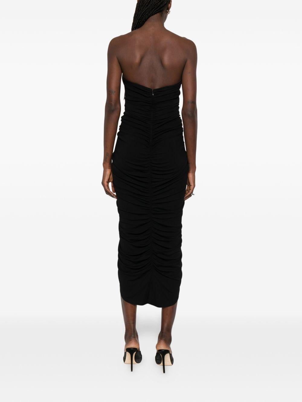 Abito midi senza spalline in nero Alexander wang - donna 