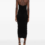 Abito midi senza spalline in nero Alexander wang - donna 