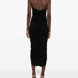 Abito midi senza spalline in nero Alexander wang - donna 