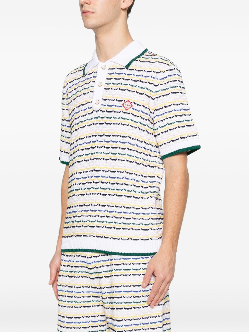Polo a righe  in bianco Casablanca - uomo 