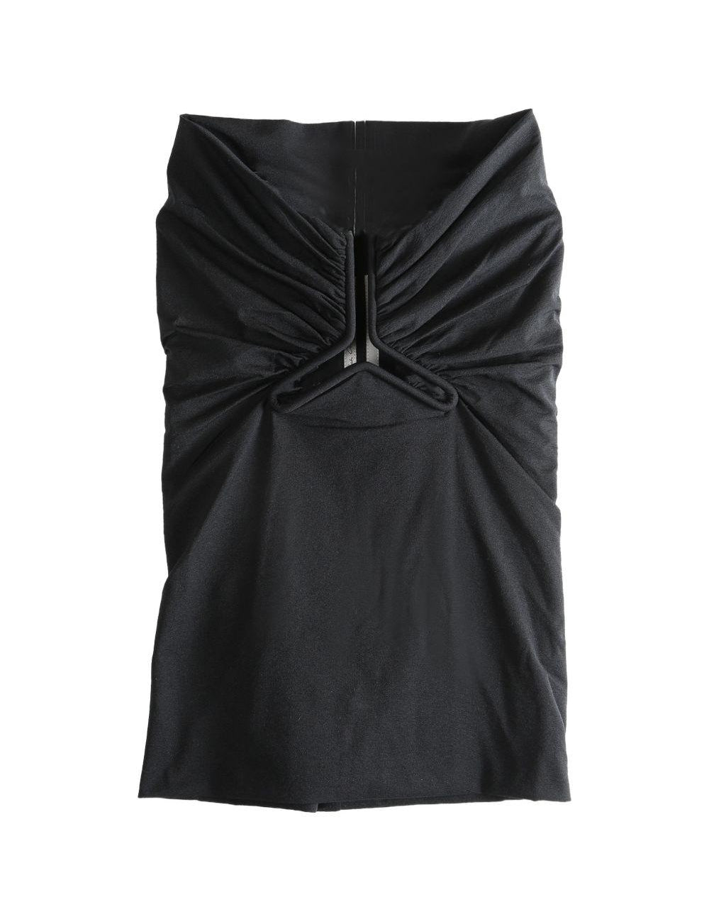Top a tubino con cut-out in nero Rick owens - donna 