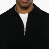 Polo con zip a maniche lunghe in nero Oamc peacemaker - uomo 