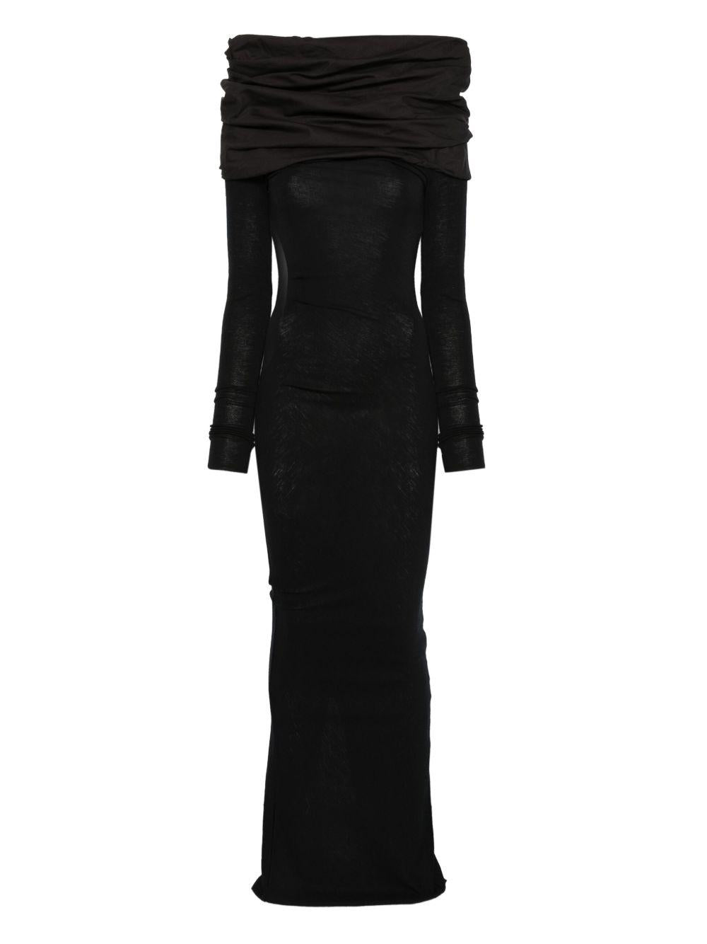 Abito lungo con spalle scoperte in nero Entire studios - donna 