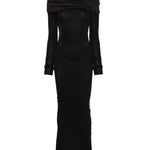 Abito lungo con spalle scoperte in nero Entire studios - donna 