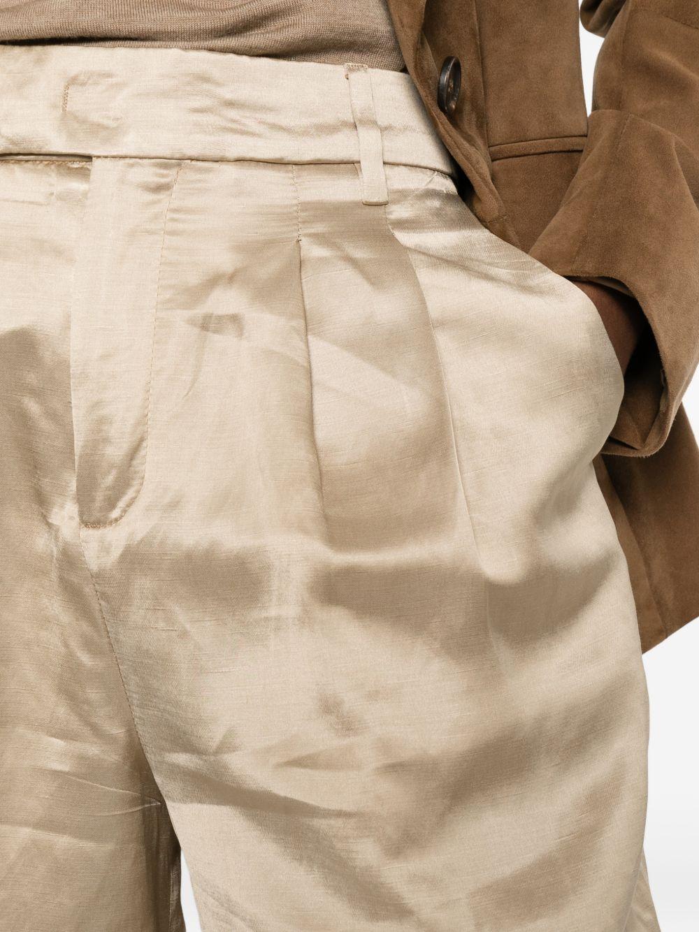 Shorts satinati i con risvolto Isablelaw in beige Briglia 1949 - donna 