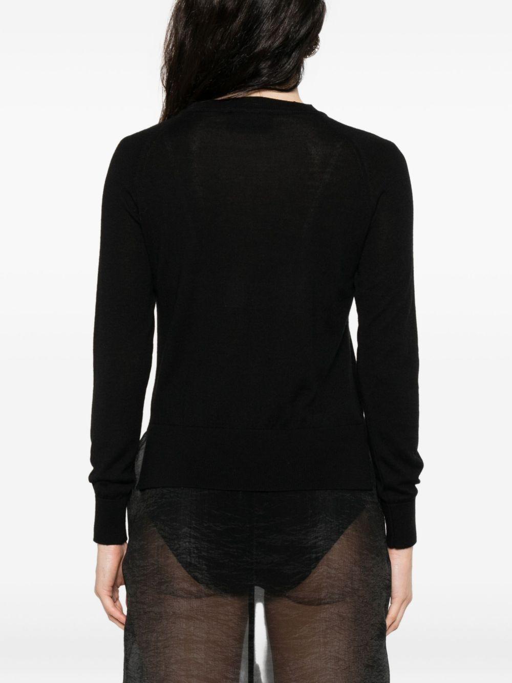 Maglione con decorazione di perle in nero Simone rocha - donna 