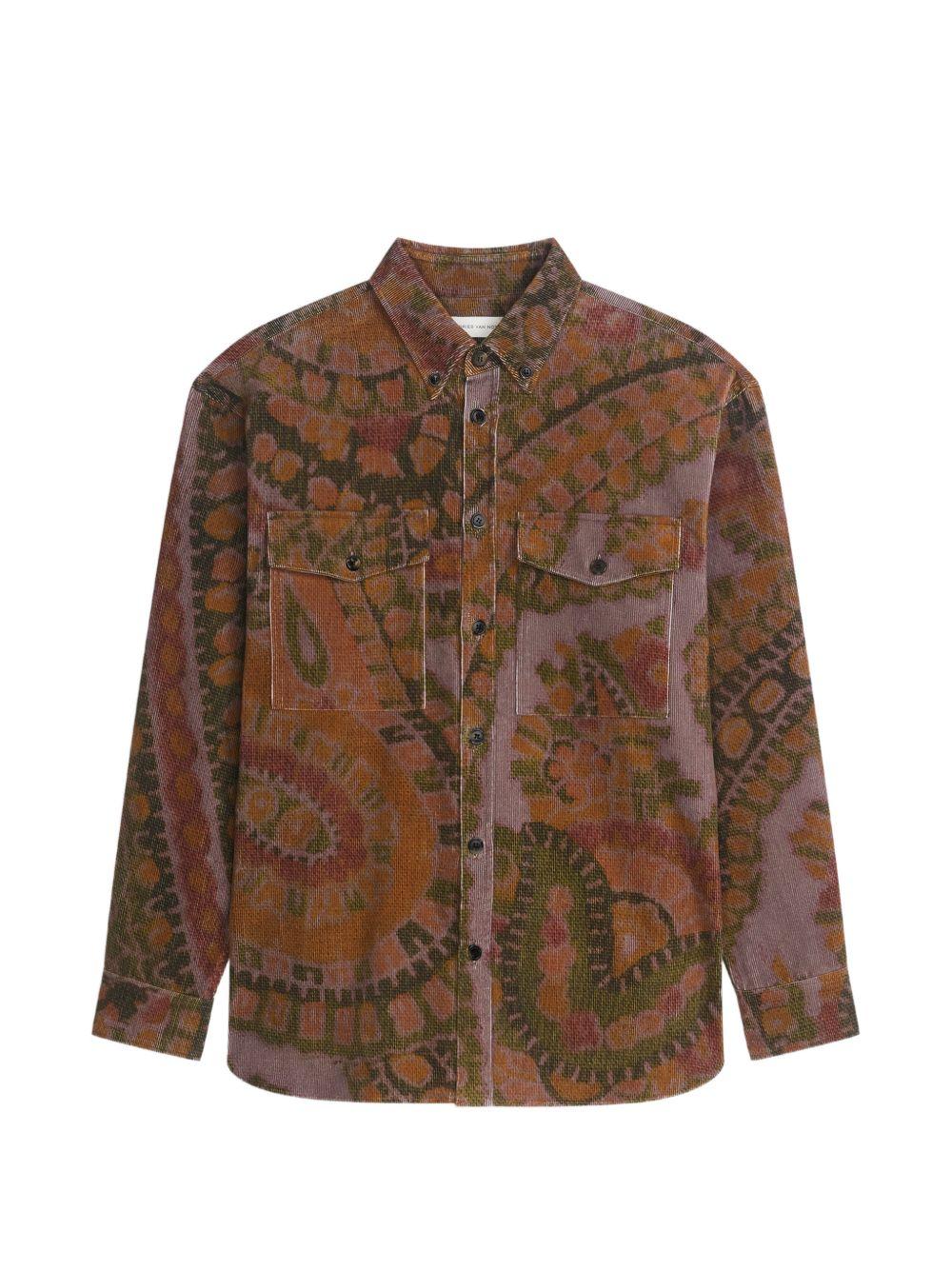 Camicia con stampa all-over multicolore 
