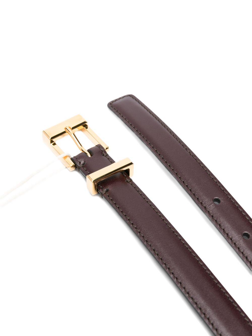 Cintura con fibbia manhattan in marrone Khaite - donna 