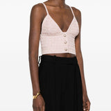 Top con paillettes in rosa Alessandra rich - donna 