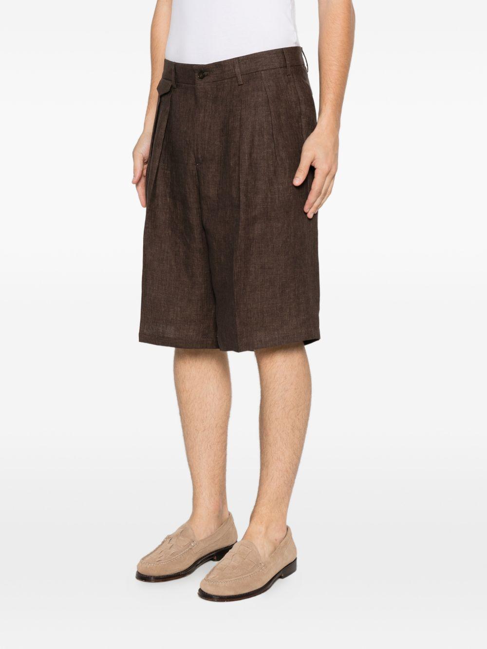 Pantaloncini con dettagli a pieghe in marrone Briglia 1949 - uomo 