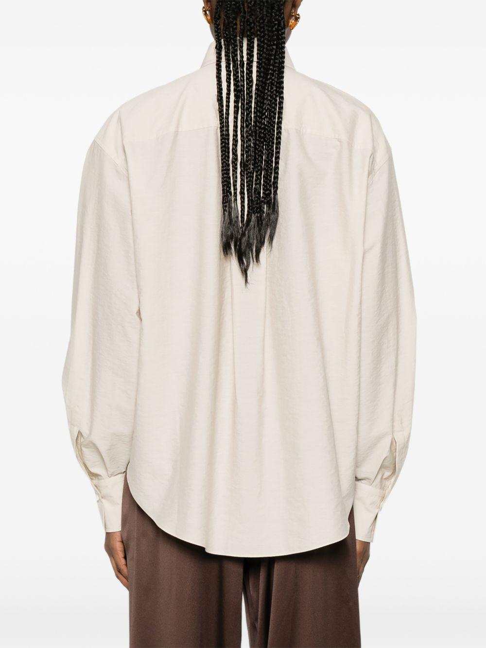 Camicia con ricamo paillettes in rosa brunello cucinelli - donna 