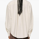 Camicia con ricamo paillettes in rosa brunello cucinelli - donna 